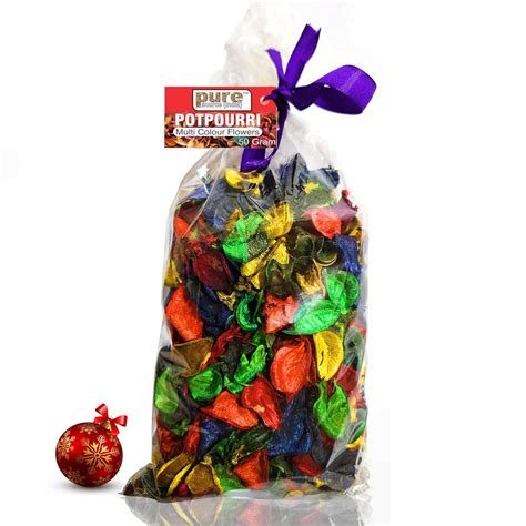 Pure Source india Unscented Dried Flowers Leaves Potpourri Gift Bag for ...