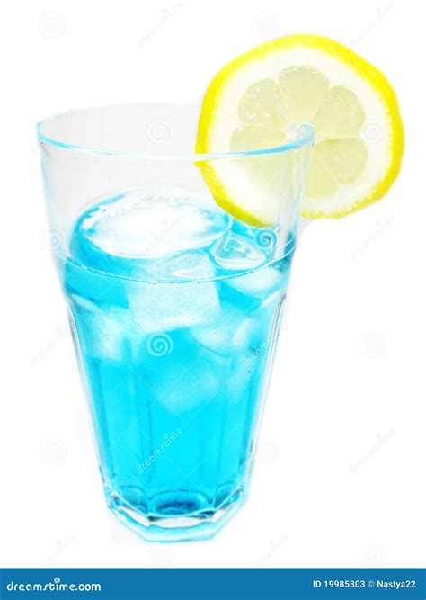 Alcohol Blue Curacao Cocktail with Lemon Stock Image - Image of food ...