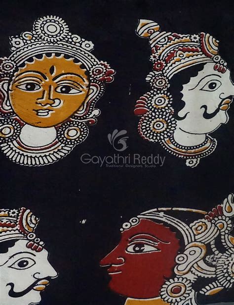 KALAMKARI SILK FABRIC (PER METER) - S10534