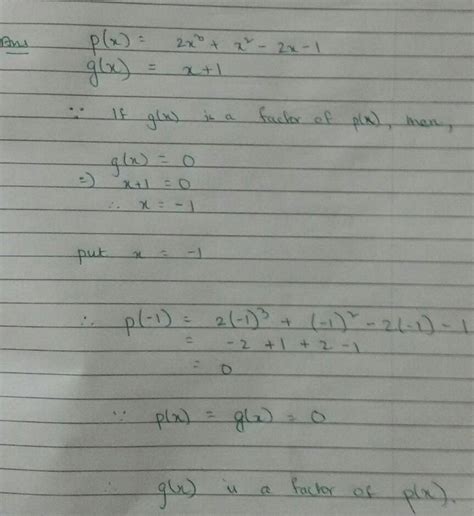 use the factor theorem to determine whether g (x) is a factor of p(x ...