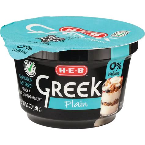 H-E-B 15g Protein Nonfat Greek Yogurt - Plain - Shop Yogurt at H-E-B