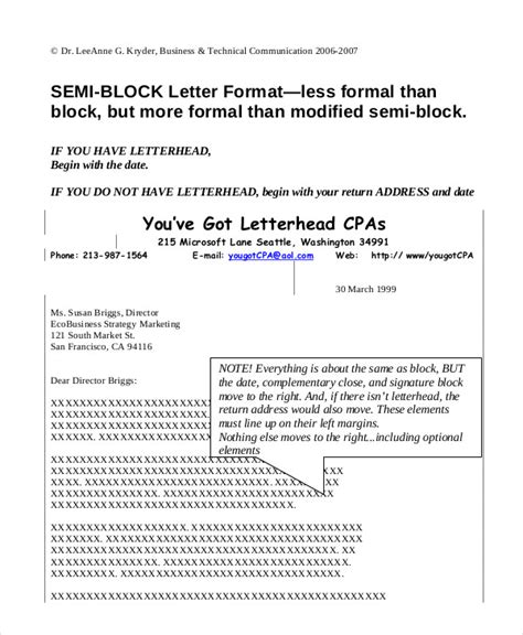 Example of Business Letter Format 的图像结果