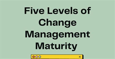 Change Management Maturity Model 的图像结果
