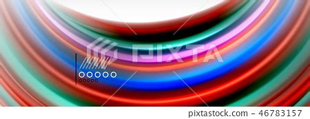 Abstract wave lines liquid fluid rainbow style... - 스톡일러스트 [46783157 ...