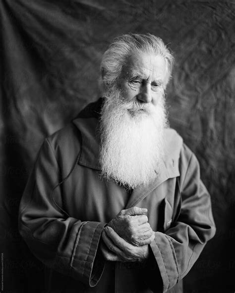 Old Man Beard Black And White