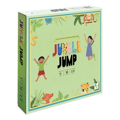 Buy HappyBusyDays Jungle Jump Activity Board Game for Kids (5 ...