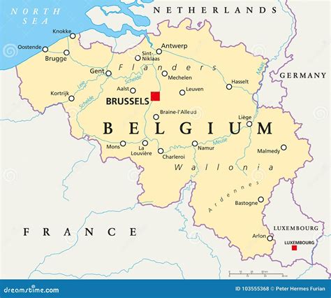 Belgium Political Map stock vector. Illustration of abstract - 103555368