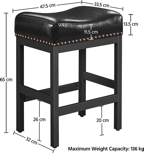 Yaheetech 65cm Modern Bar Stools Set of 2 Faux | Ubuy India