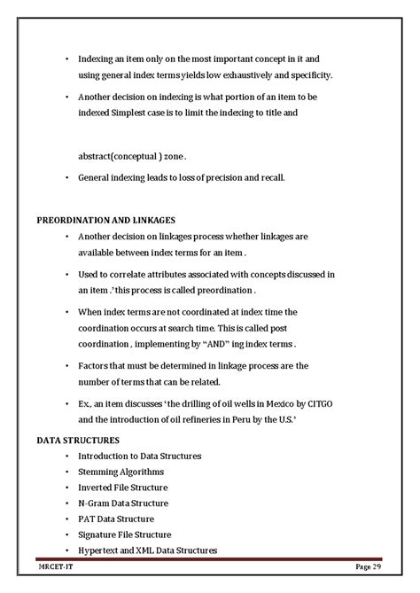 R17A1209: Information Retrieval Systems - Indexing and Data Structures ...