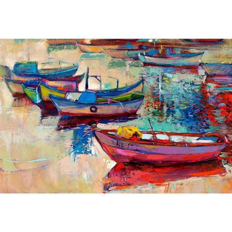 AZ Artwork of Boats & Jetty Unframed Paper Poster : Amazon.in: Home ...