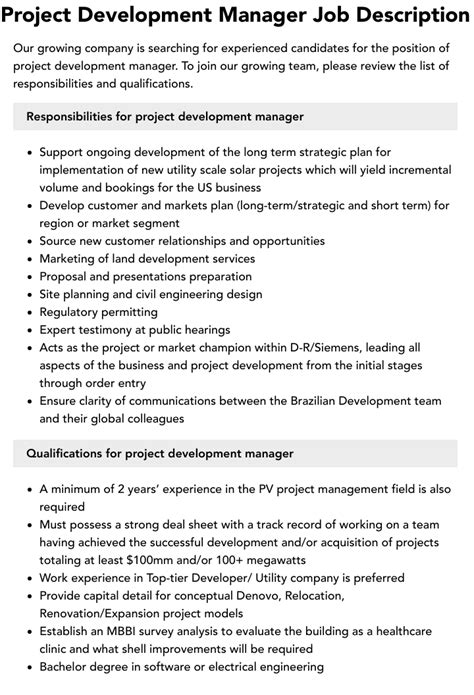 Image result for Project Manager System Development Role