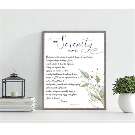 Serenity Prayer, Full Version Prayer, Bible Verse Print, Christian ...