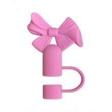 Bow Rubber Straw Protective Cap Water Cup DIY Dust Cap Elegant Ribbon ...