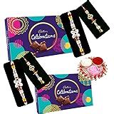 Saugat Traders Designer Rakhi Combo for Bhaiya Bhabhi and Kid Set of 2 ...