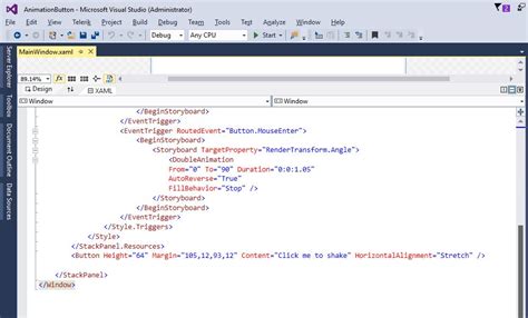 WPF Button Animation 的图像结果