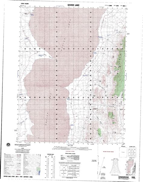 Sevier Lake Utah Military 1:50,000 Map – MyTopo Map Store