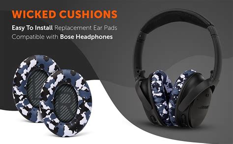WC Wicked Cushions Upgraded Replacement Ear Pads for Bose QC35 & QC35ii ...