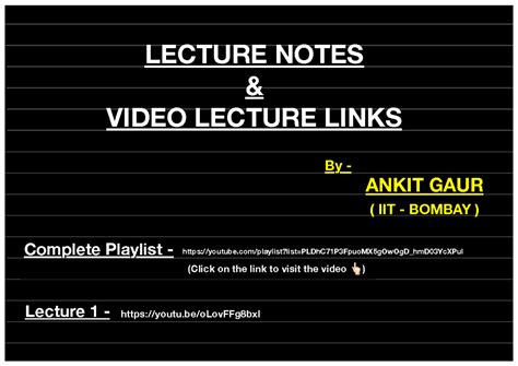 LECTURE NOTES: Gaseous State (Course Code: IITB) by Ankit Gaur - Studocu