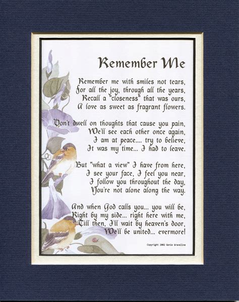 Genie's Poems: Remember Me
