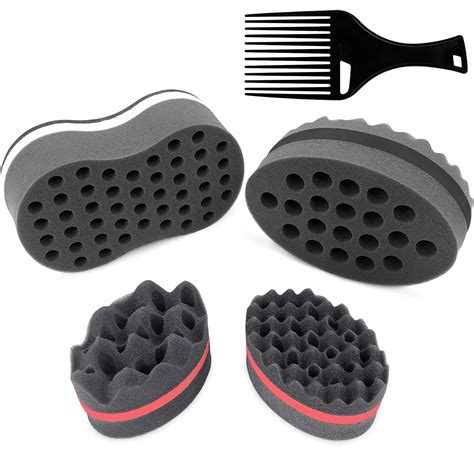 Buy AIR&TREE 4 Different Sizes Twist Hair Sponge, Big Holes Magic ...