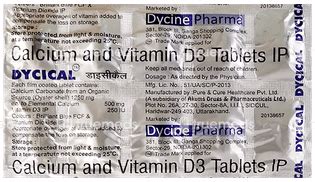 Dycical Tablet 10 - Uses, Side Effects, Dosage, Price | Truemeds