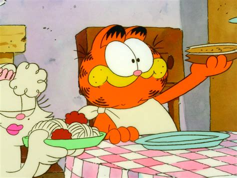 Garfield Eating Breakfast