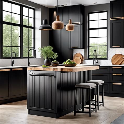Black Kitchen Island