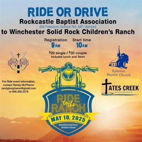 Ride to the Ranch, Ephesus Baptist Church, Winchester, 10 May 2025 ...