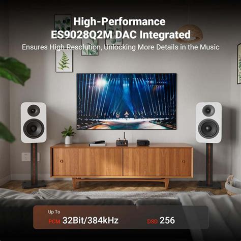 Fosi Audio GR40 ESS9028Q2M Tube DAC Preamplifier With Bluetooth ...