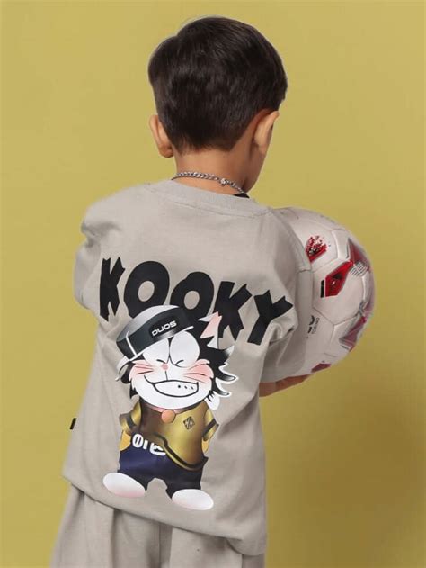 KOOKY T-SHIRT FOR BOYS GIRLS GREY | Buy Online at Wearduds India