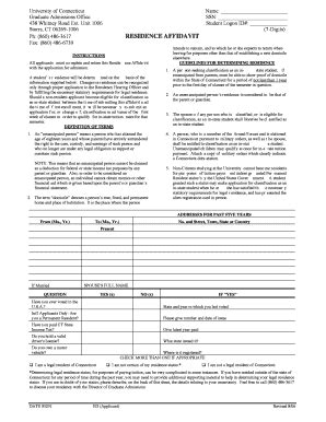 Fillable Online grad uconn University of Connecticut Name Graduate ...