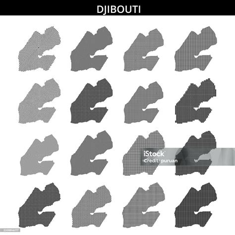 Geographical Representation Of Djibouti Highlighting Major Features Stock Illustration ...