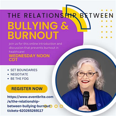 The Relationship Between Bullying & Burnout, July 19 2023 | Online ...