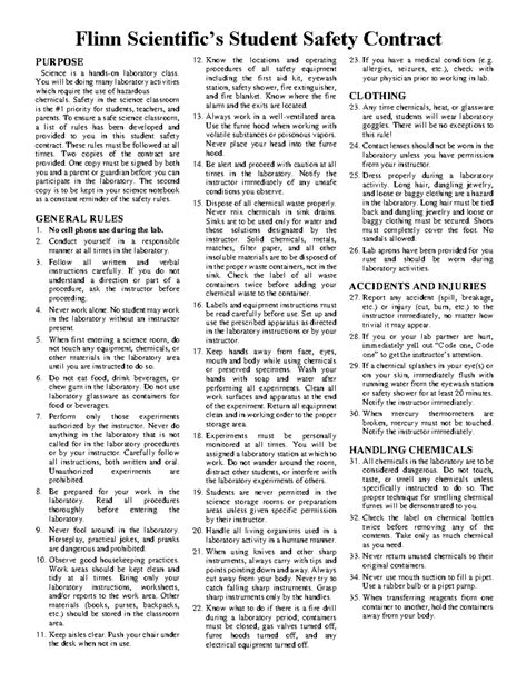 Safety Contract 2022 - sasdad - Flinn Scientific’s Student Safety ...