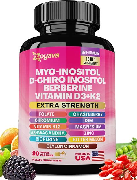 Zoyava Myo-Inositol Supplement 750mg, Berberine 500mg, India | Ubuy