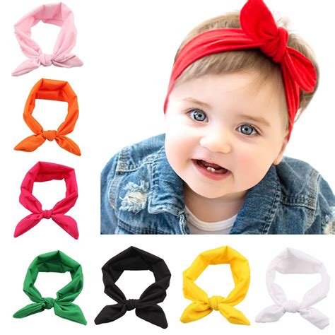 Skudgear Baby's Cute Synthetic Headbands for Baby Girls, Pack of 8 ...