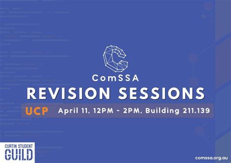 UCP Revision Session, Building 211.139, Curtin University, Bentley, WA ...