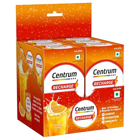 Buy Centrum Recharge: Tasty Orange Flavoured Powder Drink Mix | No ...