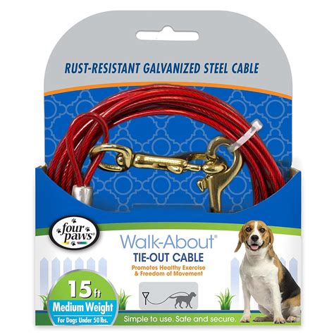 Four Paws Medium Weight Dog Tie Out Cable : Amazon.in: Pet Supplies