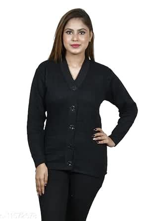 Buy HIFZAA Womens Woollen Cardigan Sweater for Women Winter wear Pure ...