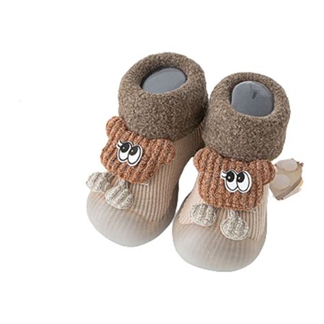 Hstyle Baby Sock Shoes Toddler Walking Shoes Infant Non-Slip Slippers Soft Rubber Sole Sneakers for