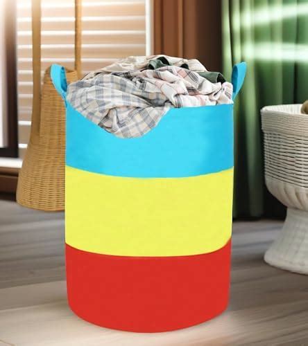 PrettyKrafts 45L Non Woven Trio Printed Round Foldable Large Laundry ...
