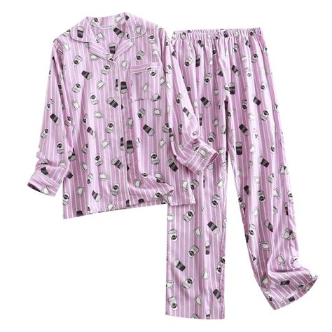 VMESZQFG Women's Pajama Set Pajamas Petite Cotton Flannel Ladies ...