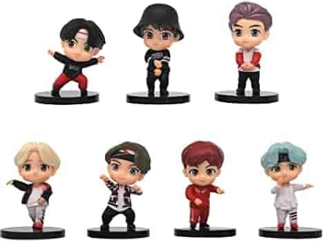 RVM Toys Set of 7 Kpop BTS Tiny Tans Action Figure Set Or Cake Topper ...