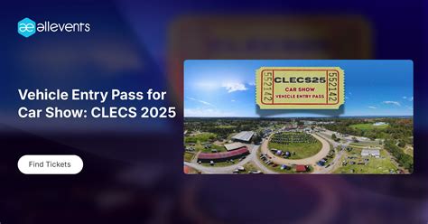 Vehicle Entry Pass for Car Show: CLECS 2025, Caboolture Showgrounds, 18 ...