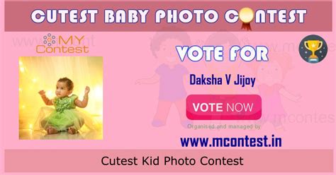 Vote for Daksha V Jijoy - Cutest Kid Photo Contest