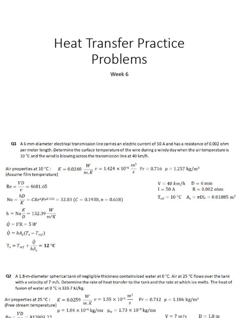 Heat Transfer Practice Problems 的图像结果