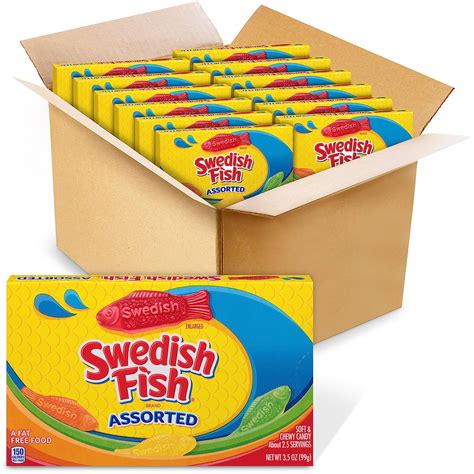Amazon.com : SWEDISH FISH Assorted Soft & Chewy Candy, 12 - 3.5 oz ...