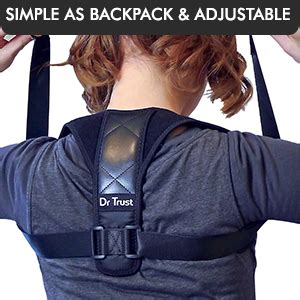 Dr Trust (USA) Adjustable Posture Corrector Belt Upper back Effective ...