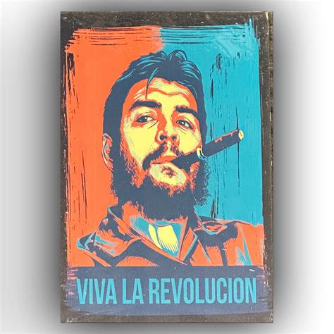 Che Guevara Viva La Revolucion Retro Ahsap Poster – Gala Music Onlineshop